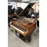 Steinway (c1893) A 6ft 85-note 'old-style' Model A grand piano in a rosewood case on turned fluted