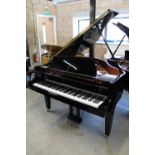 Kawai (c2011) A 5ft Model GM10 grand piano in a bright ebonised case on square tapered legs;