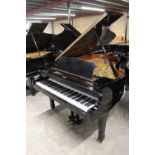 Yamaha (c1980) A 6ft 1in Model C3 grand piano in a bright ebonised case on square tapered legs.