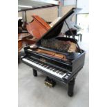 Steinway (c1898) A 6ft 2in 88-note Model A grand piano in an ebonised case on turned fluted legs.