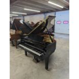 Yamaha (c1995) A 6ft 1in Model C3 grand piano in a bright ebonised case on square tapered legs.