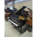Yamaha (c1981) A 5ft 3in Model G1 grand piano in a bright ebonised case on square tapered legs;
