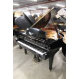 Kawai (c1983) A 6ft 1in Model GS-30 grand piano in a bright mahogany case on square tapered legs.