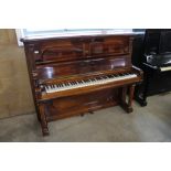 Steinway (c1896) An upright piano in a rosewood case; together with a stool.