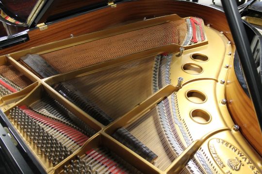 Steinway (c2001) A 5ft 10in Model O grand piano in a bright ebonised case on square tapered legs. - Image 5 of 9