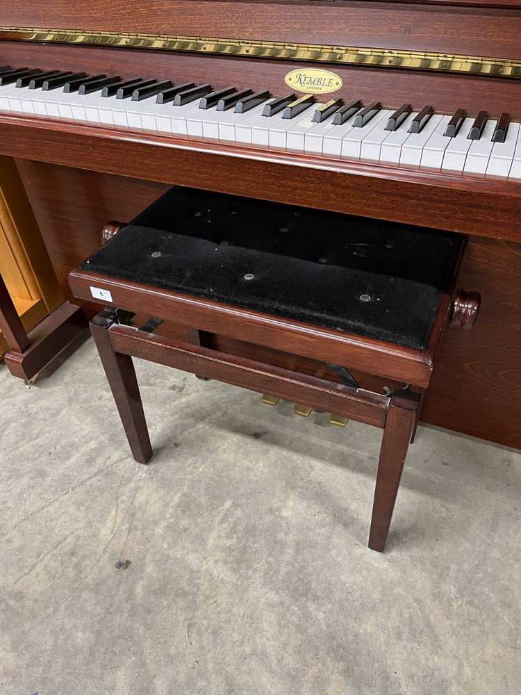 Kemble (c2000) An upright piano in a traditional satin mahogany case; together with a stool. - Image 5 of 5