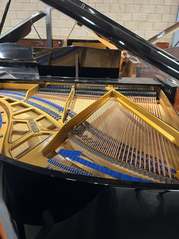 Blüthner (c1975) A 5ft 5in Model 11 grand piano in a bright ebonised case on square tapered - Image 8 of 8