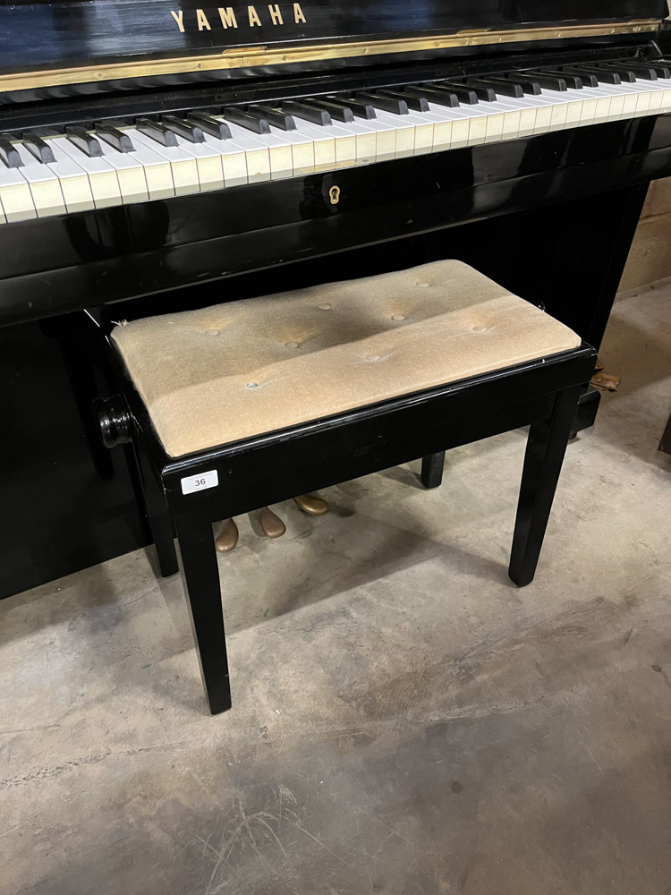 Yamaha (c1969) An upright piano in a bright ebonised case; together with a stool. - Image 5 of 5