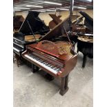 Ibach (c1910) A 5ft grand piano in a mahogany case on dual turned fluted legs.