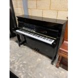 Weber (c2010) A Model W114 upright piano in a traditional bright ebonised case; together with a