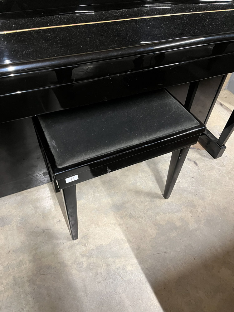 Rameau (c1994) An upright piano in a traditional bright ebonised case; together with a matching - Image 5 of 5