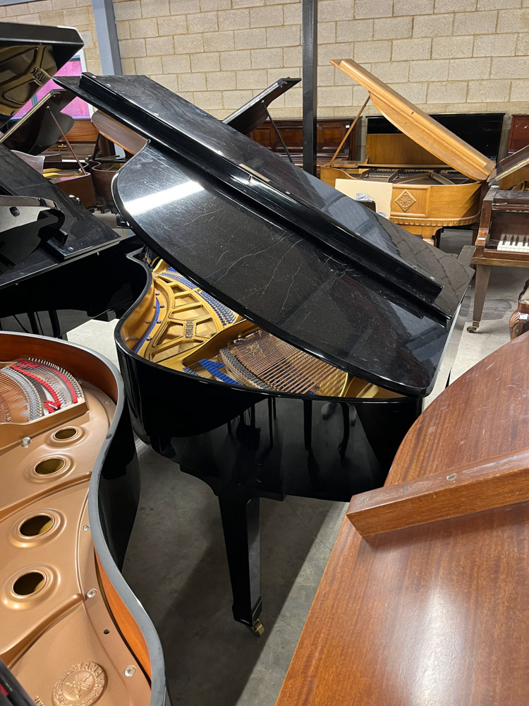 Blüthner (c1975) A 5ft 5in Model 11 grand piano in a bright ebonised case on square tapered - Image 7 of 8