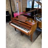 Zimmermann (c1977) A 4ft 6in grand piano in a satin mahogany case on square tapered legs.