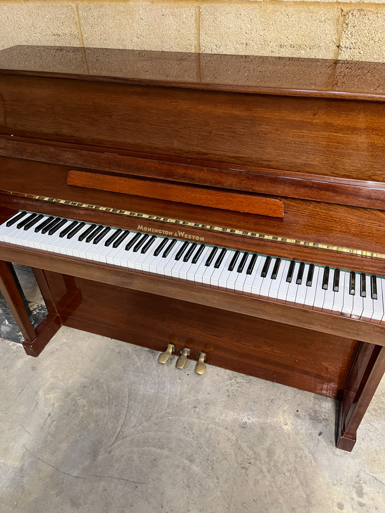 Monington and Weston (c2000) An upright piano in a traditional bright mahogany case. - Image 2 of 4