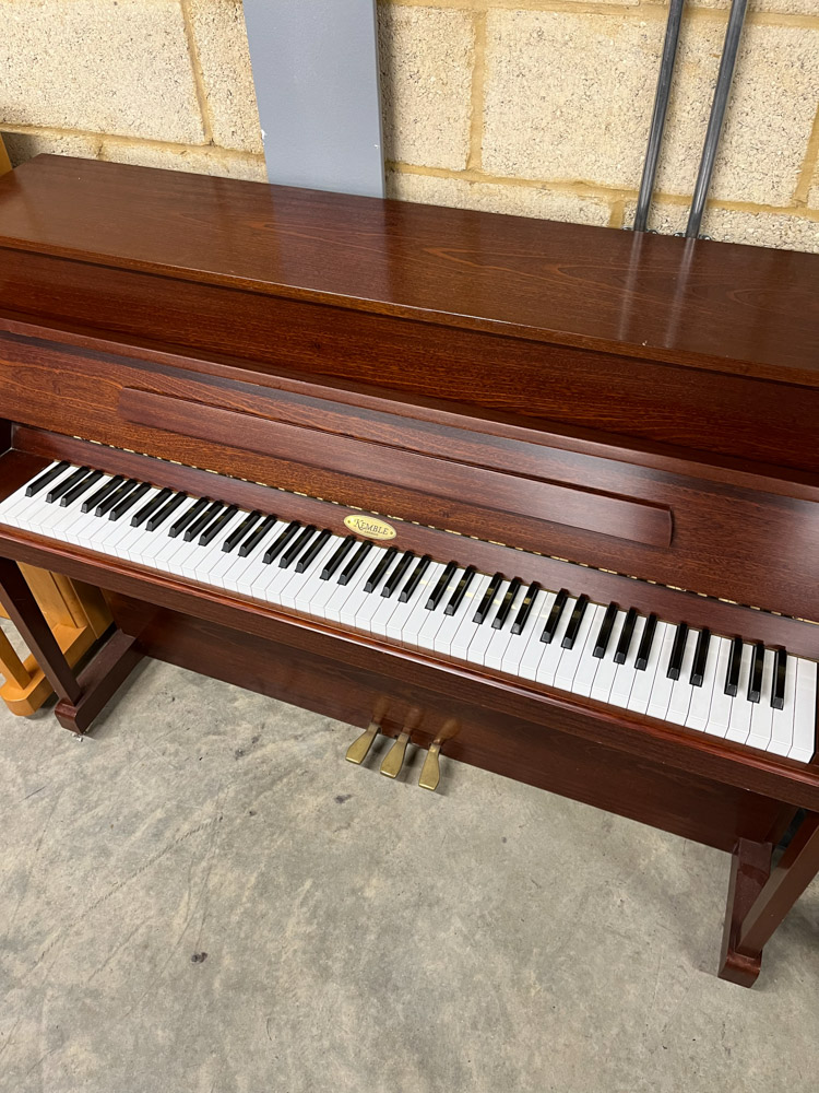 Kemble (c2000) An upright piano in a traditional satin mahogany case; together with a stool. - Image 2 of 5