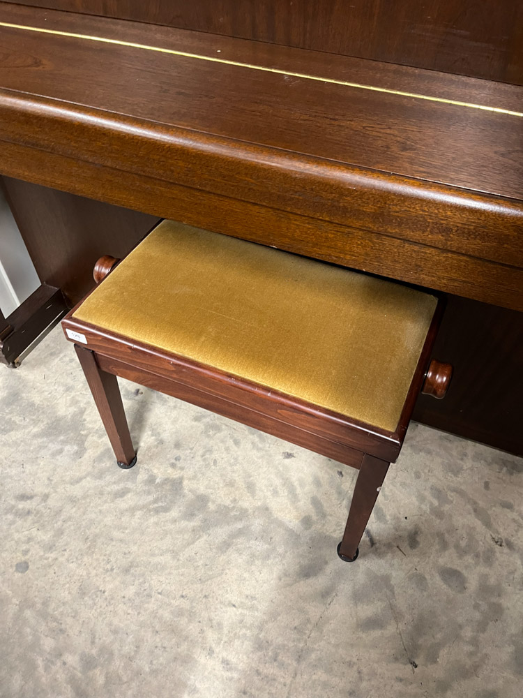 Yamaha (c2001) A Model P110N upright piano in a satin mahogany case; together with a stool. - Image 5 of 5