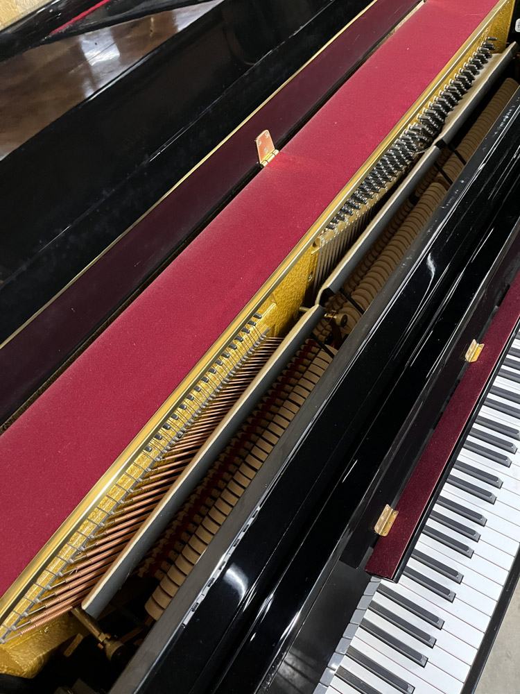 Rameau (c1994) An upright piano in a traditional bright ebonised case; together with a matching - Image 4 of 5