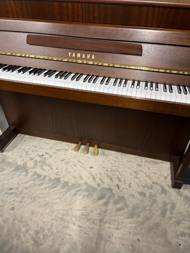 Yamaha (c2001) A Model P110N upright piano in a satin mahogany case; together with a stool. - Image 3 of 5