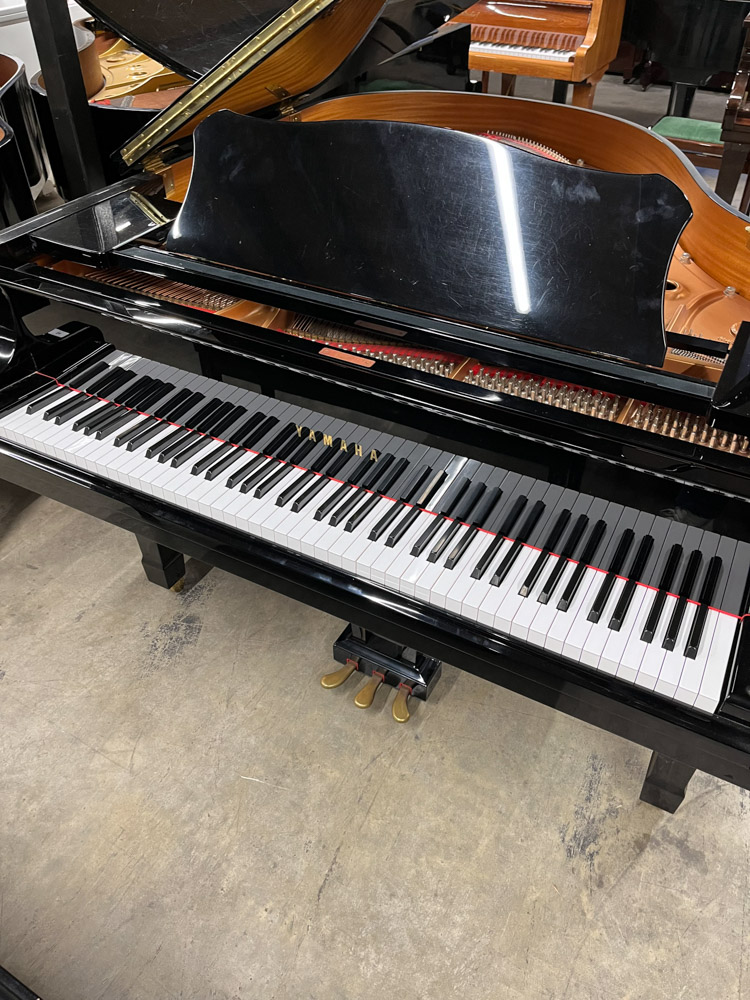 Yamaha (c2005) A 5ft 3in Model C1 grand piano in a bright ebonised case on square tapered legs; - Image 2 of 9
