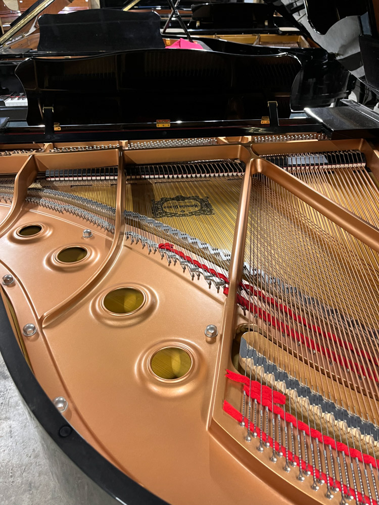 Yamaha (c2005) A 5ft 3in Model C1 grand piano in a bright ebonised case on square tapered legs; - Image 8 of 9