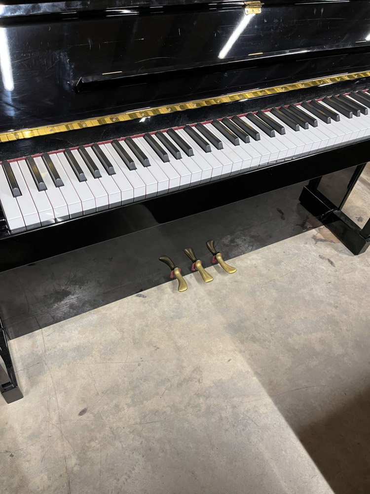 Rameau (c1994) An upright piano in a traditional bright ebonised case; together with a matching - Image 3 of 5