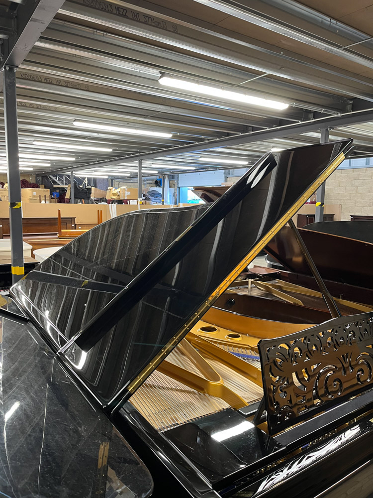 Blüthner Phoenix (1920) A 9ft concert grand piano in a bright ebonised case on square tapered - Image 6 of 9