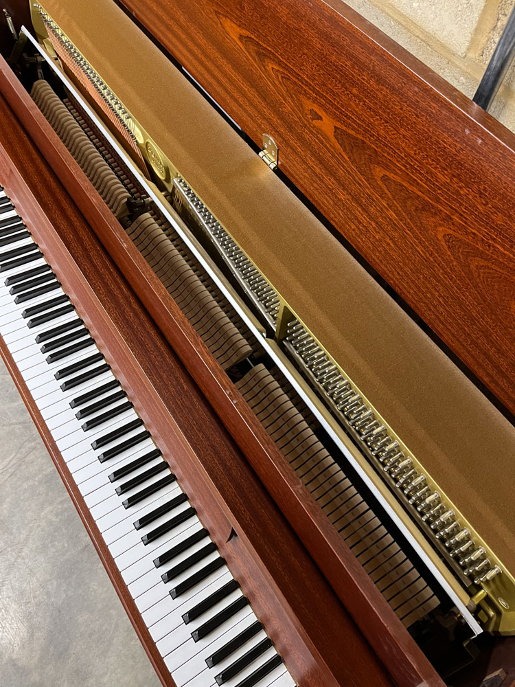 Kemble (c2000) An upright piano in a traditional satin mahogany case; together with a stool. - Image 4 of 5