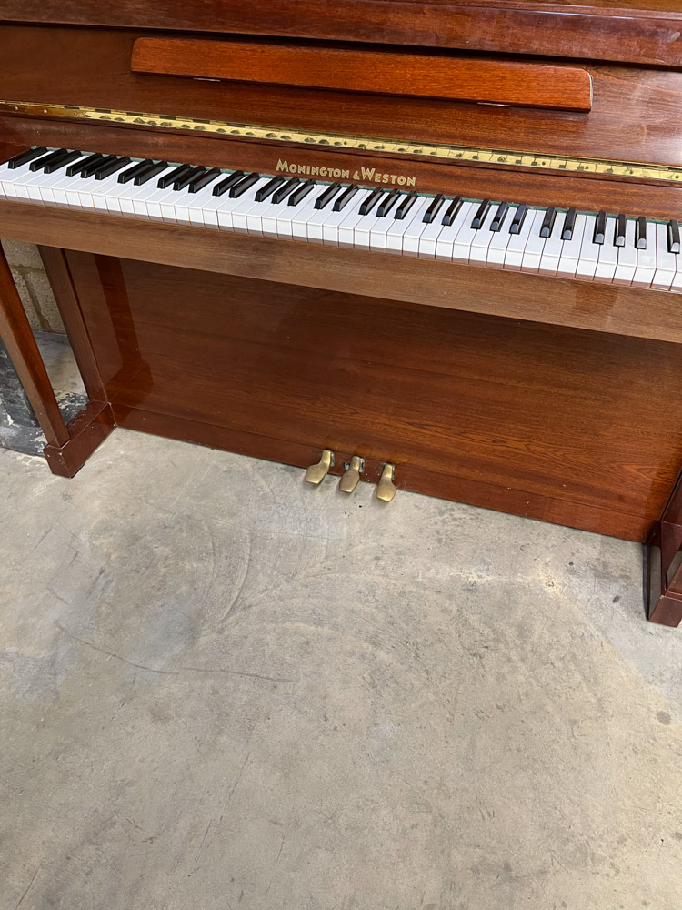 Monington and Weston (c2000) An upright piano in a traditional bright mahogany case. - Image 3 of 4