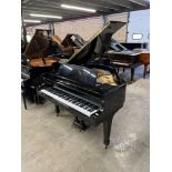 Kawai (c1972) A 5ft 1in Model KG-1C grand piano in a bright ebonised case on square tapered legs.