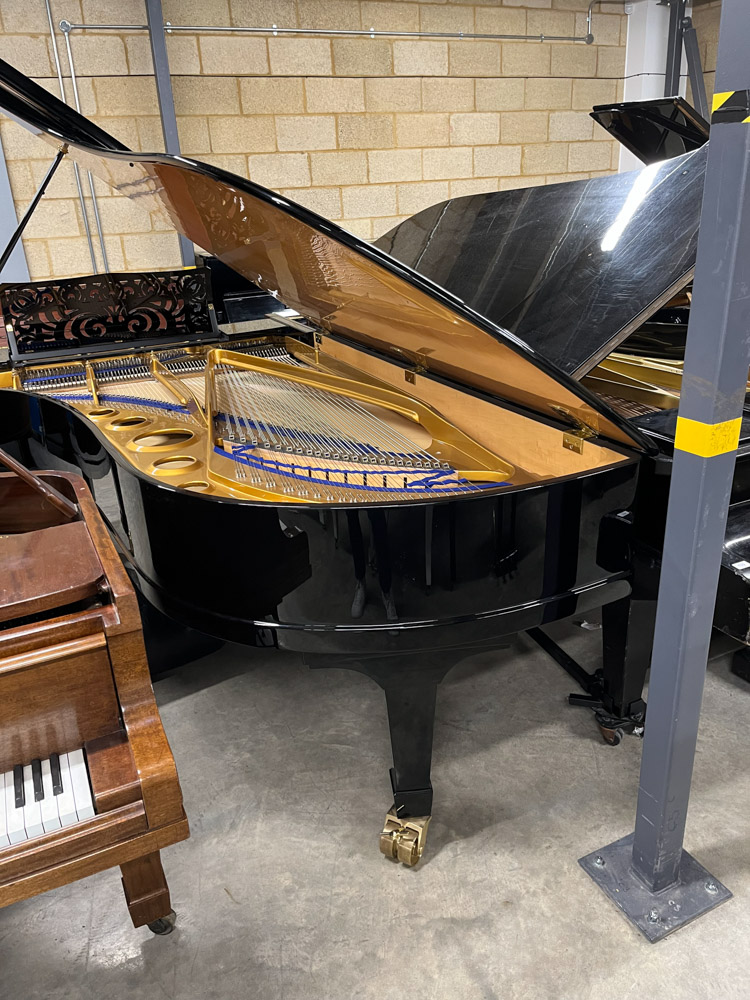 Blüthner Phoenix (1920) A 9ft concert grand piano in a bright ebonised case on square tapered - Image 7 of 9