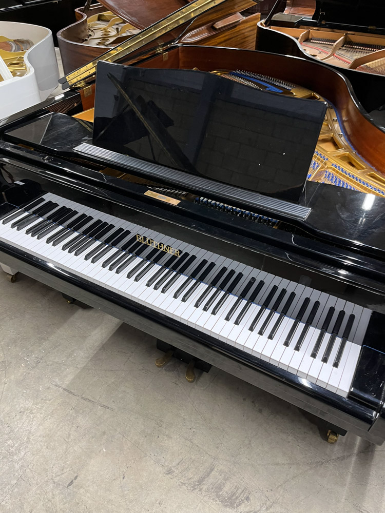 Blüthner (c1975) A 5ft 5in Model 11 grand piano in a bright ebonised case on square tapered - Image 2 of 8