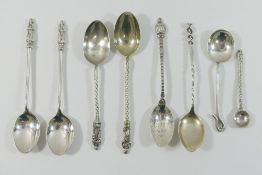 A 19th century American Gorham silver teaspoon, with engraved bowl dated 1895,