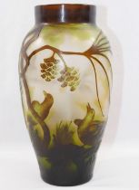 A cameo glass vase,