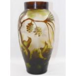 A cameo glass vase,