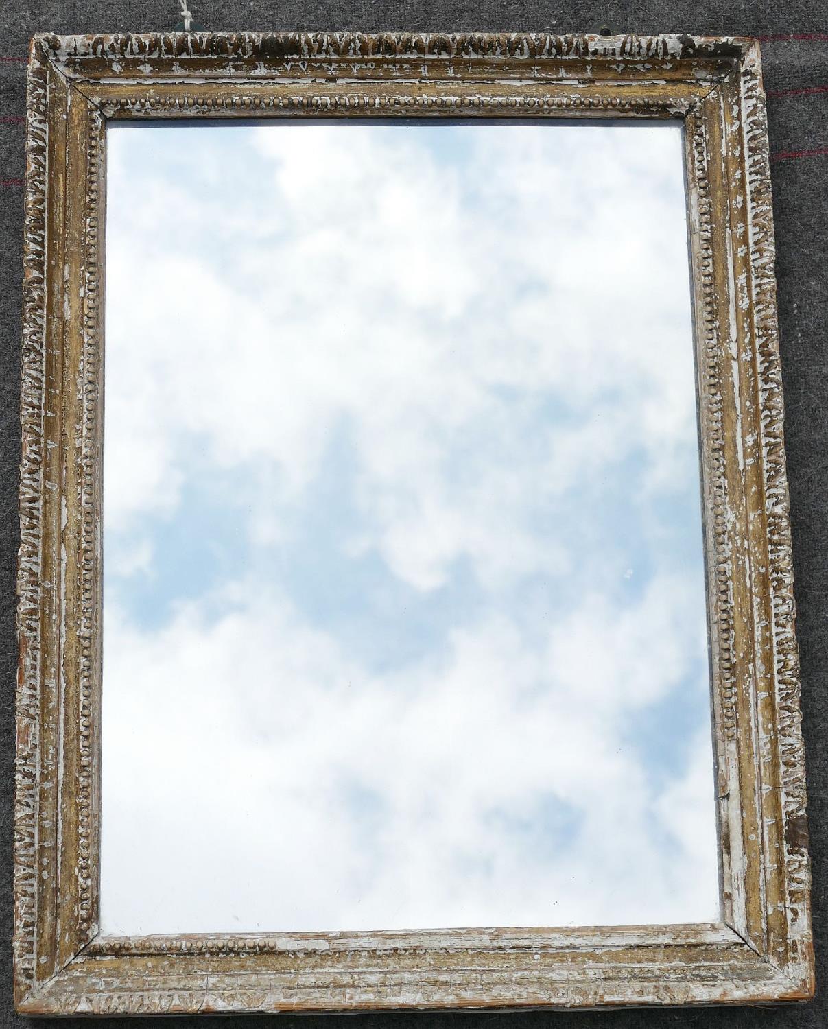 A 19th century rectangular giltwood framed wall mirror, - Image 2 of 2
