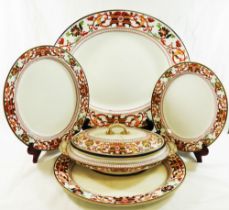 A Royal Crown Derby 'Connaught' pattern part dinner service,