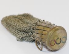 A 1936 Berlin Olympics chain mail purse, with expanding neck,