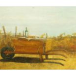 Kim Thrower (20th Century, British), 'Wheel Barrow', oil on canvas,