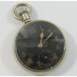 A Rolex WWII military issue general service MKII pocket watch,