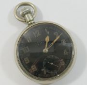 A Rolex WWII military issue general service MKII pocket watch,