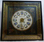 A large 19th century wall clock by Wurtel Her of Gie Vivienne, Paris,