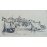 20th century British, Rye, East Sussex, etching, unsigned, 12cm x 22.