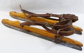 A pair of 19th century Dutch ice skates, by J Nooitgedagt & Son of IJlst,