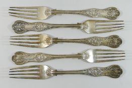 A Edwardian part set of Queens pattern silver cutlery, London 1903 by W Hutton and Sons Ltd,