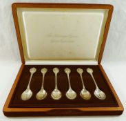 A set of six Franklin Mint silver jubilee presentation silver teaspoons,