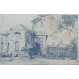 Myra Kathleen Hughes (1877-1918), 'Examination Hall' and 'Library', a pair of etchings, 18.