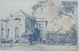 Myra Kathleen Hughes (1877-1918), 'Examination Hall' and 'Library', a pair of etchings, 18.