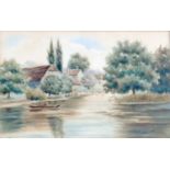 Charles Masters (19th century English), 'Caversham on Thames', watercolour, signed lower left,