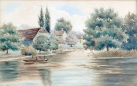 Charles Masters (19th century English), 'Caversham on Thames', watercolour, signed lower left,