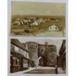 A collection of 20 1930's and later sepia postcards of Rye and Camber Sands, East Sussex,